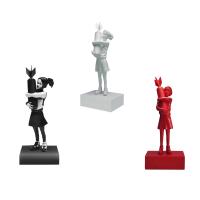 Escultura de resina inspirada en Banksy Bomb Girl - Pieza de decoración de estatua de arte moderno - details 2