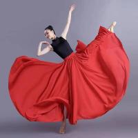 Falda Flamenco para Mujer Baila Clásico Español, Estilo Folk, Baila Gitano, Ballet, Salón de Baile, 360-720 Grados - details 6