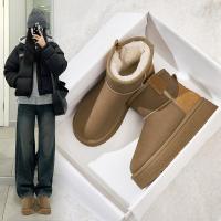 Botas de nieve, nueva moda 2025 con botines sencillos, zapatos de algodón cálidos - details 1