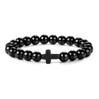 Oración hombres cuentas de madera de piedra Natural Rosario hematita pulseras cruzadas Onyx Pulsera de meditación mujeres joyería de Yoga Homme Pulsera - details 15