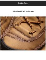 Zapatos informales de cuero hechos a mano para hombre, mocasines de invierno con piel, zapatos cómodos para caminar, zapatos planos para hombre, gran oferta - details 3