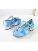 Zapatos de tacón alto para niños, calzado versátil de cuero con lentejuelas, Arco Iris, lazo, Princesa, fiesta, boda, primavera y otoño - details 4