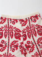 2025 primavera y verano nuevo estilo europeo y americano de las mujeres de la moda de la calle casual versátil pantalones cortos bordados de cintura alta 273 - details 3