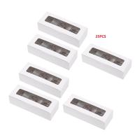 Cajas de macarrones con ventana de exhibición transparente, contenedor de macarrones o Kit de caja de embalaje para pasteles, postres de Chocolate A, 25 piezas - details 3