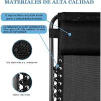 Tumbonas Plegables,Tumbonas Jardin Exterior Silla de Playa con Portavasos y Reposacabezas,Silla de Playa Ajustable para Jardín,Playa,Piscina,Terraza,Carga de 150 KG (Azul 1 Tumbonas) - details 11
