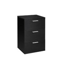 Mesita de Noche con 3 Cajones 45x35x60cm Mesilla de Noche de Estilo Moderno Mesa Auxiliar para Cama Negro - details 12