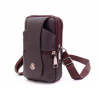 Bolso cruzado de gran capacidad Ricinera multifuncional para móvil Hebilla marrón - details 1