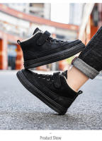 Zapatos informales para niños, zapatillas altas, zapatos deportivos para niños, zapatillas de nieve planas suaves y ligeras de piel cálida para invierno, zapatos de algodón para niños - details 16