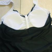 Bañador Vintage de talla grande para mujer, ropa de baño de dos piezas con vestido, Halter Tankini, pantalones cortos de playa a - details 4