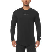 Camiseta de manga raglán para hombre, camisa de fondo de Fitness cómoda, ajustada, manga larga, Otoño, nuevo - details 2