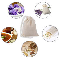 Bolsas grandes de muselina de algodón con cordón, bolsas de té para fermentación, 8X12 pulgadas, 20 unidades - details 1