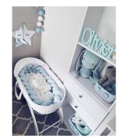 Almohada de bola anudada larga trenzada, Bola de nudo, trenza de tres hebras, decoración de habitación de niños, envolvente de cama - details 7