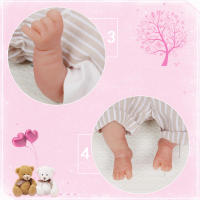 Muñeca de Silicona IVITA 14 pulgadas Juguete Realista de Bebé Niño Personalizable - details 15