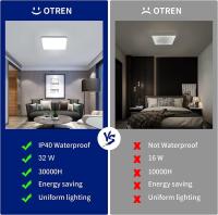 Lámpara de Techo LED de 32W, Luz de Techo Delgada Cuadrada Blanca de 220V, 6500K, 2 Piezas - details 1