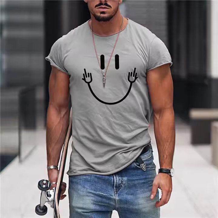 Camiseta 3d de manga corta para hombre, ropa de moda de manga larga, estampado en Color, Animal, planta, persona, ropa de belleza - 1