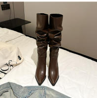 Nuevas botas de tacón fino para hombre pequeño pero botas de moda hasta la rodilla botas de mujer - details 34