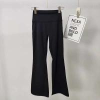 Leggings de yoga para acampar de cintura alta para mujer, pantalones deportivos de pierna ancha informales transpirables de alta gama para gimnasio - details 5