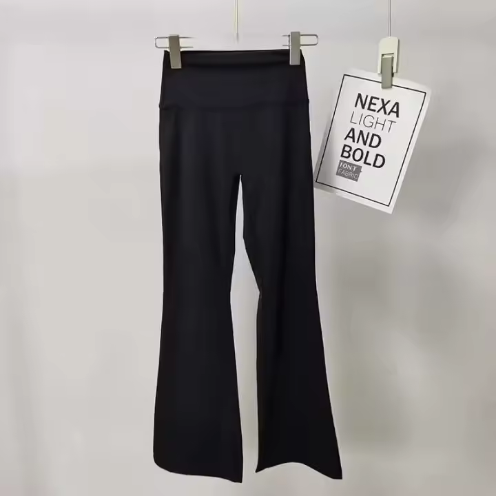 Leggings de yoga para acampar de cintura alta para mujer, pantalones deportivos de pierna ancha informales transpirables de alta gama para gimnasio - 1