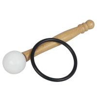 Batidor profesional del cuenco del sonido de Buda del palillo de golpe de cristal con el meditador de goma de la yoga del anillo - details 1