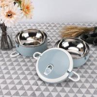 Antorcha portátil con aislamiento térmico de acero inoxidable azul para fideos de arroz, contenedor de alimentos (doble capa) - details 3
