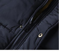 Chaqueta gruesa de lana a prueba de viento para hombre, abrigo de Parka con Cuello de piel con capucha, chaqueta informal clásica, invierno, 2024 - details 9