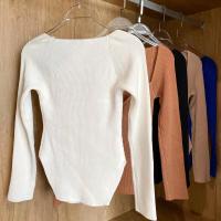Suéter de Manga Larga con Cuello Cuadrado para Mujer Jersey de Punto para Primavera y Otoño - details 39