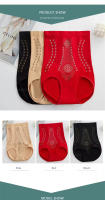 Bragas de Control de barriga sin costuras para mujer, ropa interior moldeadora de vientre plano de cintura alta, adelgazante, br - details 5