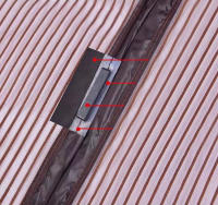 Mosquitera magnética para puerta, cortina de tamaño personalizado, pantalla de puerta, se apagan automáticamente, malla invisible - details 11