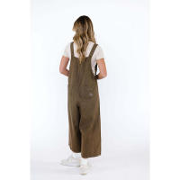 Moda desgastada suelta de pierna ancha cómoda correa casual Denim Overalls para mujer - details 12