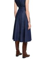 CHCH moda sin mangas de cintura alta Maxi vestido de mujer vestidos de mezclilla elegante cuello redondo 2024 novedad de verano Oficina señoras vestidos de fiesta - details 4