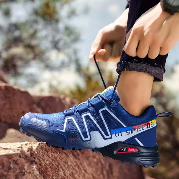 Zapatos ligeros de senderismo al aire libre para hombre, calzado deportivo antideslizante para caminar, Trekking y escalada - 1
