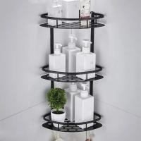 Organizador de Estante de Baño de Esquina Cesta de Pared Plateada sin Taladro - details 9