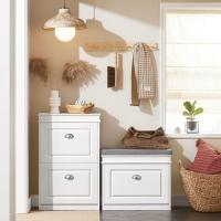 Organizador de Zapatos Compacto Zapatero con Cajón Banco de Sillón para Dormitorio o Salón Blanco - details 1