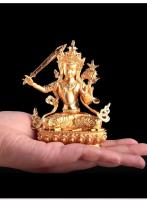 Hengjiapin Manjusri Documento Samantabhadra Bodhisattva Estatua Pusa Adorno del Salón del Hogar 2 pulgadas - details 5