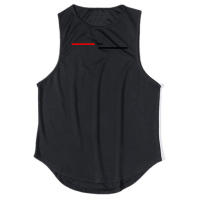 Muscleguys-Camiseta sin mangas de malla para hombre, Camiseta holgada transpirable para entrenamiento de trotar, Verano - details 14