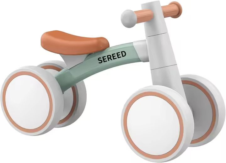 Bicicleta Infantil a Partir de 1 año, Juguete para niños de 12 a 24 Meses, Primera Bicicleta sin Pedal con 4 Ruedas, Regalo de cumpleaños - 1