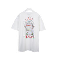 Camiseta Deportiva de Algodón Puro para Hombres Cuello Redondo, Estampado de Logotipo Delantero, Estilo Casual para el Verano - details 13
