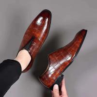 2025 envío de gota de agua nuevo producto vestido creativo para hombres zapatos regulares de negocios de ocio inteligentes - details 10