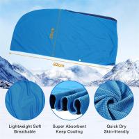 Toalla refrescante con capucha, toallas de refrigeración para cuello y cara, para Sauna, Yoga, Camping, entrenamiento, azul - details 1