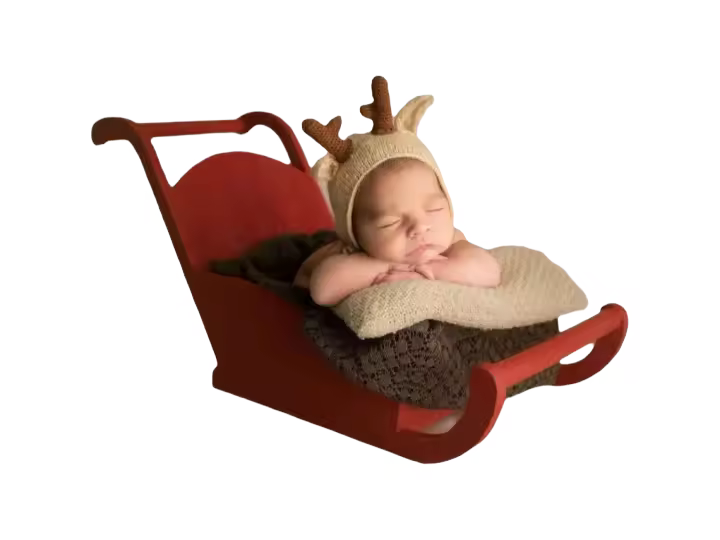 Accesorio para recién nacidos, sillas de madera vintage, camas, trineos, coches, muebles para bebés, conferencias de fotografía infantil, pose - 1