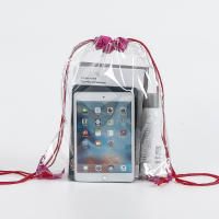 Bolsa de almacenamiento de juguetes con cordón de PVC transparente, bolsa de zapatos, mochila con cordón - details 7