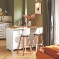 FKW47-W Carrito de Servir Carrito Auxiliar Cocina estantería de Cocina Carrito de Cocina móvil 100 x 92 x 45 cm Blanco ES - details 67