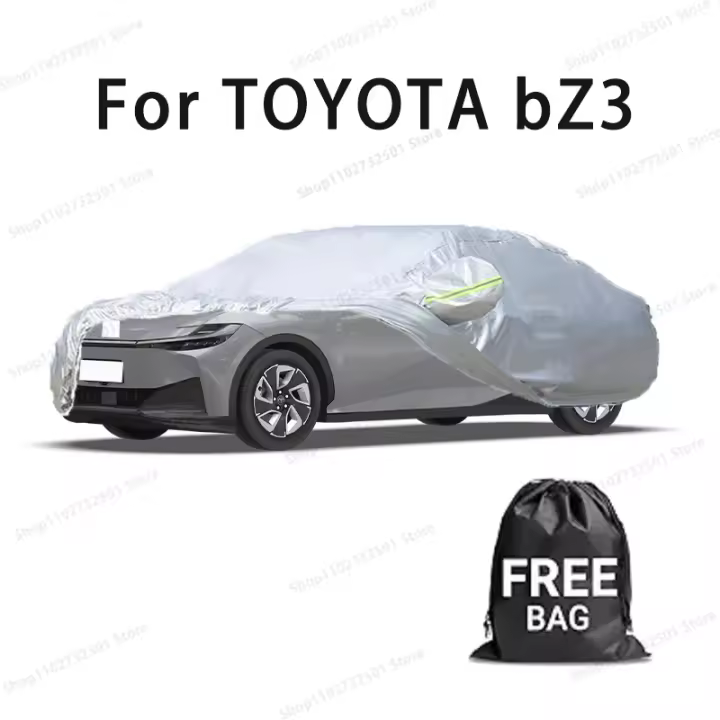 Funda para coche para TOYOTA bZ3, cubierta completa, impermeable, protección solar, resistente a los arañazos, accesorios para coches, color plateado - 1