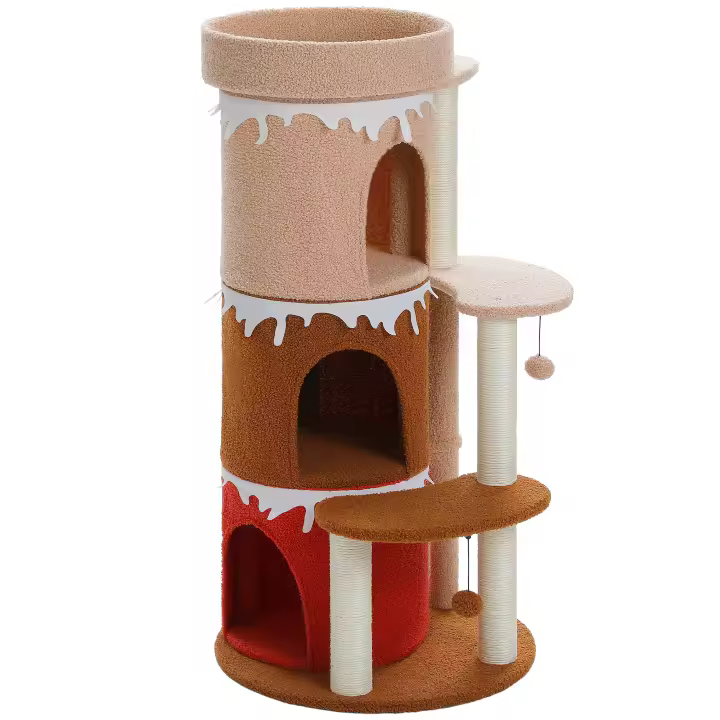 PAWZ Road Condominio para gatos de varios niveles para interiores, torre de árbol para gatos con postes rascadores de sisal, plataforma superior, bola colgante, cama para gatitos - 1