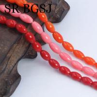 5x9mm blanco rojo rosa Olivary arroz Natural mar bambú Coral suelto DIY hallazgos fabricación de joyas cuentas de semillas hebra 15" - details 0