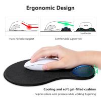 Alfombrilla Ratón Reposamuñecas Gaming Mouse Pad Ergonómica con Apoyo de Gel Alfombra Raton para Ordenador,reposamuñecas Raton con Base de PU Antideslizante - details 3