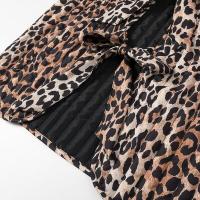 BUNO-chaleco elegante con estampado de leopardo para mujer, nueva moda 20225, chaquetas sin mangas con lazo y cuello en V, chaleco ajustado Vintage, Top corto - details 7