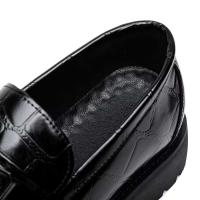 Zapatos de conducción de cuero de PU de tendencia de vestido de negocios clásico, zapatos casuales formales de barco penny para hombres - details 4