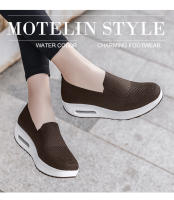 Zapatillas de tenis deportivas para mujer, zapatos cómodos de suela gruesa ligera, sin cordones, de malla transpirable, para caminar al aire libre - details 4