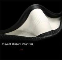 Funda de volante de coche con línea de costura de cuero completo, antideslizante tridimensional, sencilla y moderna. Adecuado para decoración de coches. - details 4